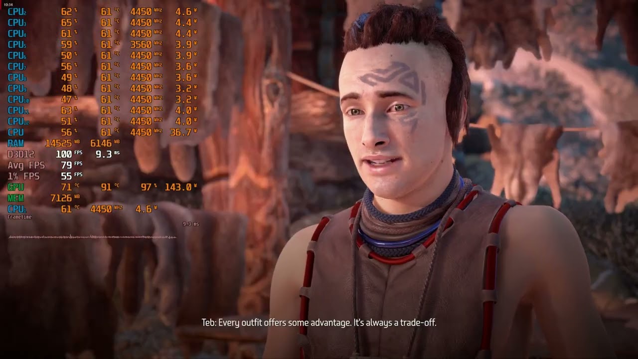 Horizon Zero Dawn | ryzen 5 5500 + rx 6650 xt | 1080p