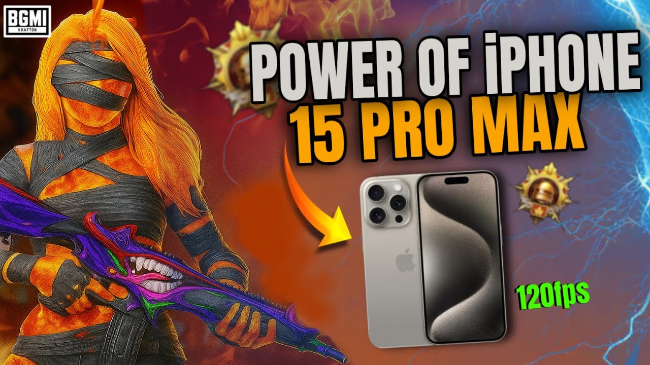 BGMI 120FPS 🔥 iPhone 15 Pro Max #iphone15promaxbgmitest #iphone15promax #bgmihindilive live