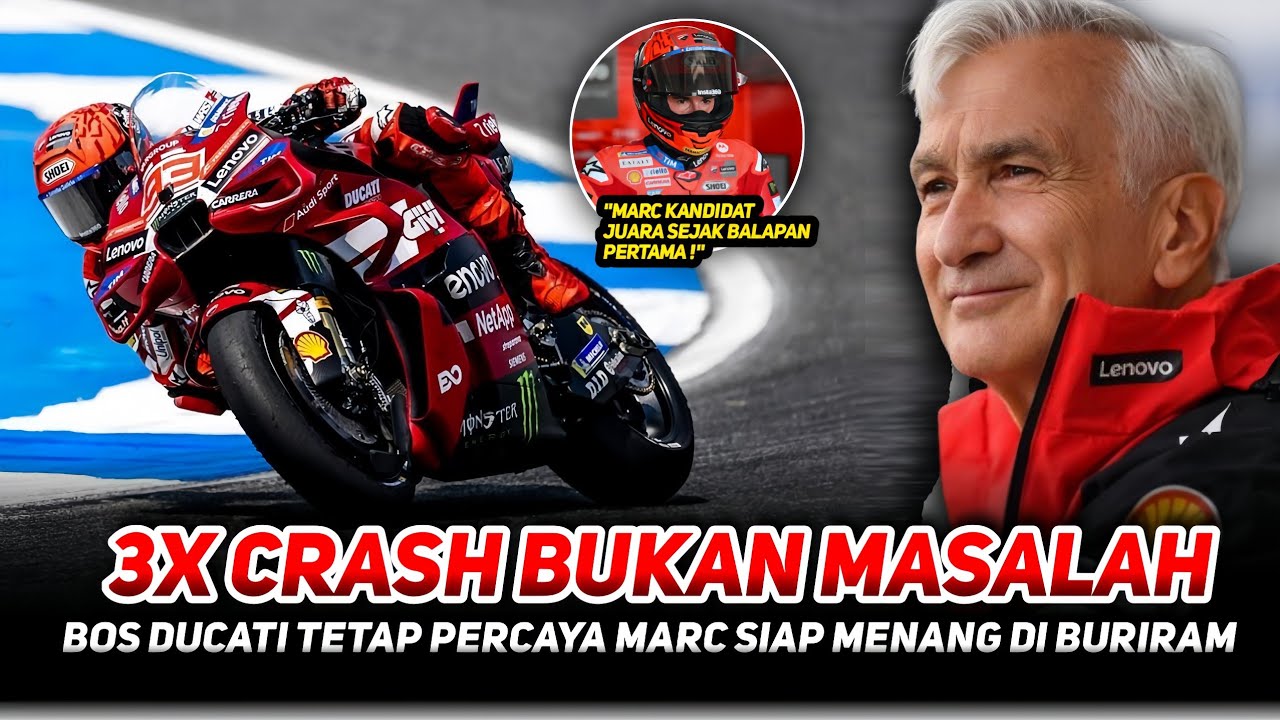 Bos Ducati Yakin Besar 🏆 Marc Marquez Siap Sapu Bersih Podium Di Buriram Meski  3x Crash saat Test ❗