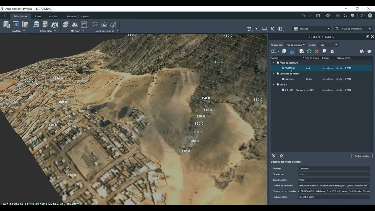 GENERAR Y EXPORTAR SUPERFICIE DE PLATAFORMA DESDE C3D A INFRAWORKS