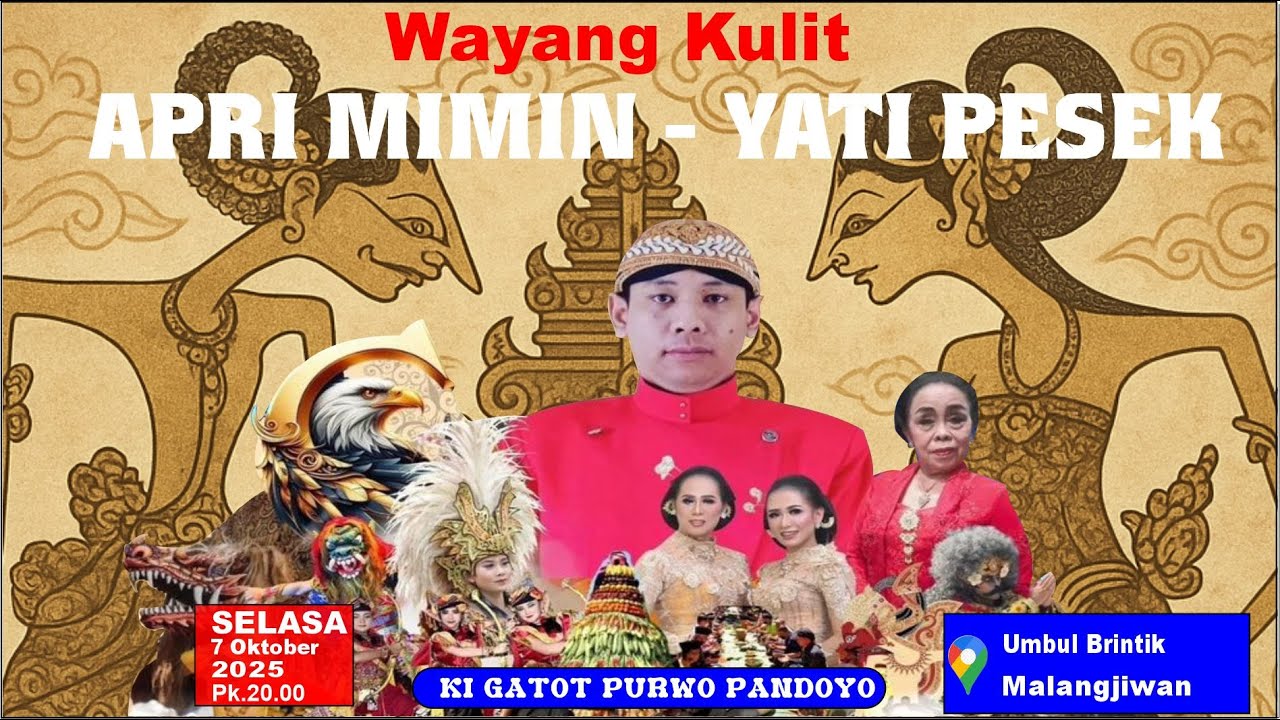 🟢 LIVE Apri - Mimin - Yati Pesek Wayang Kulit Ki Gatot Purwo Pandoyo -Malangjiwan