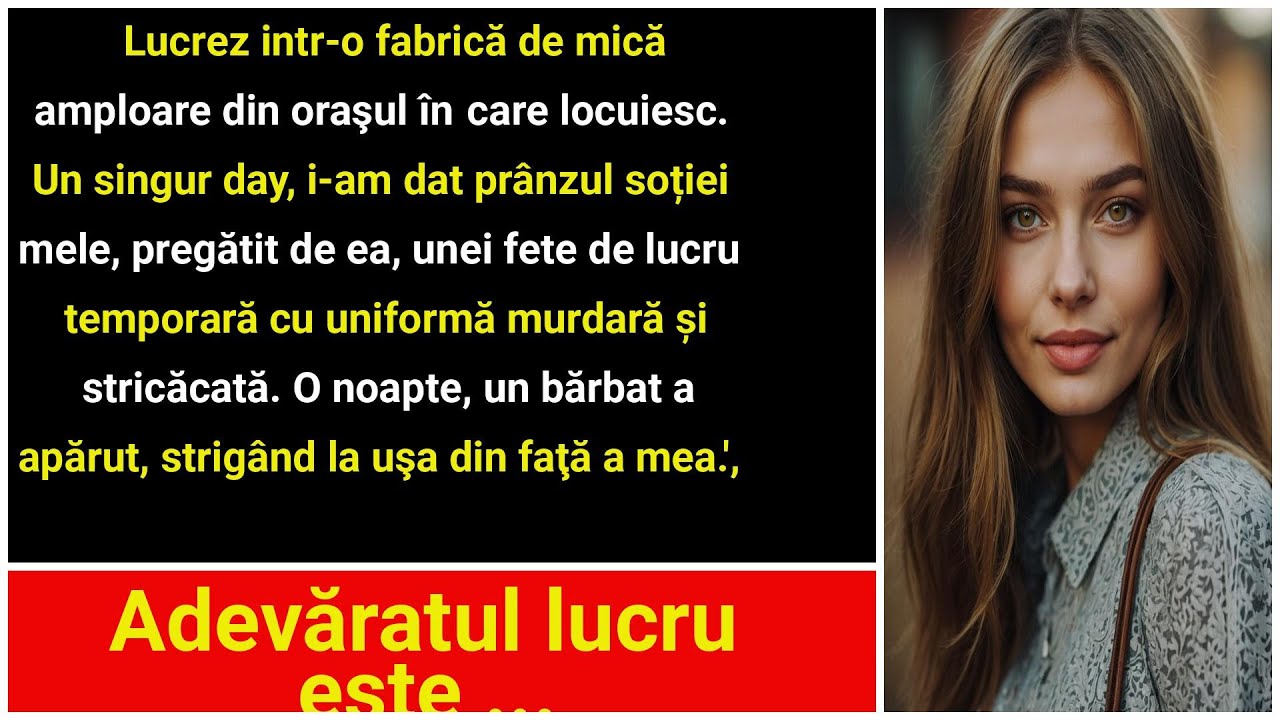 Lucrez într o fabrică și i am dat de mâncare unei fete muncitoare nefericite  Apoi bărbatul a apărut