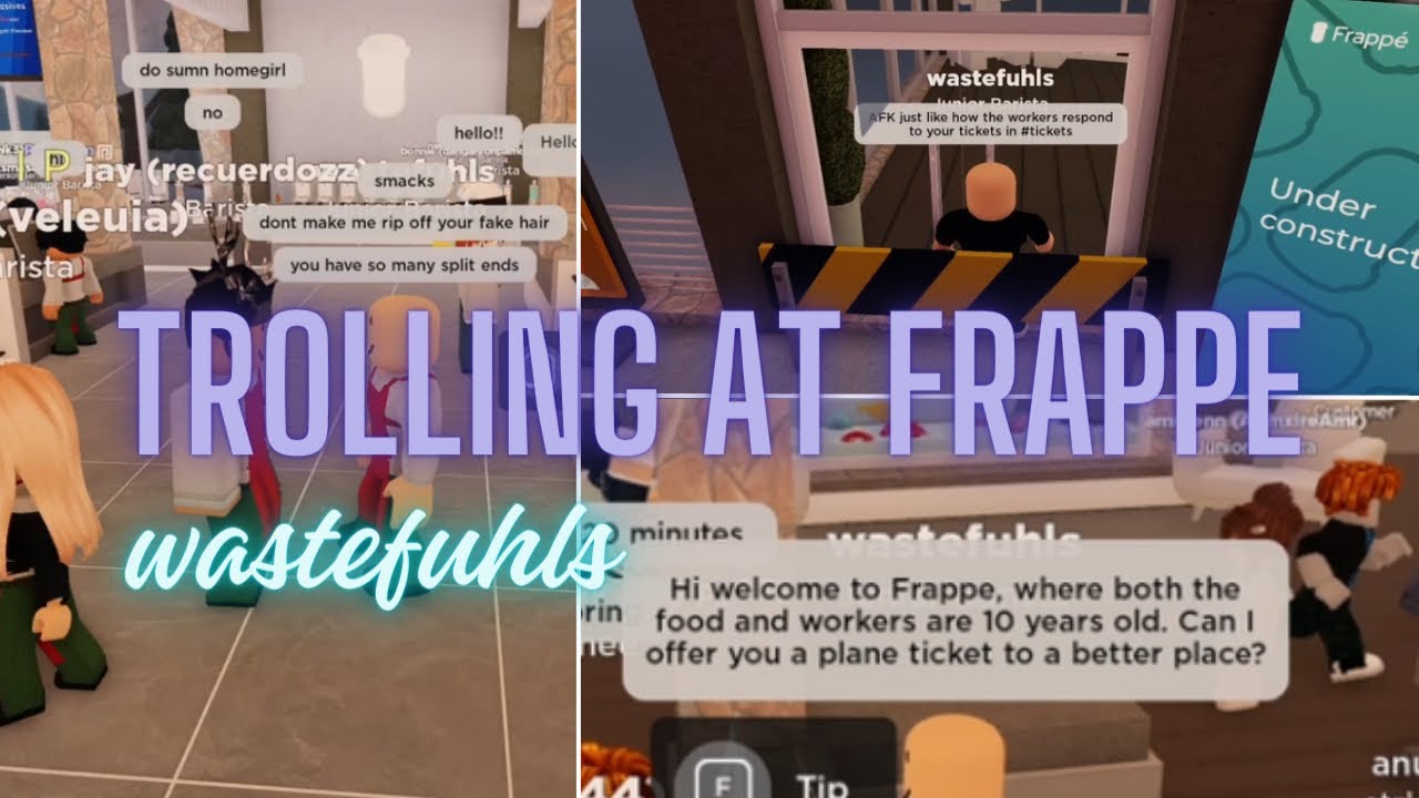 TROLLING AT ROBLOX FRAPPE AS A BARISTA