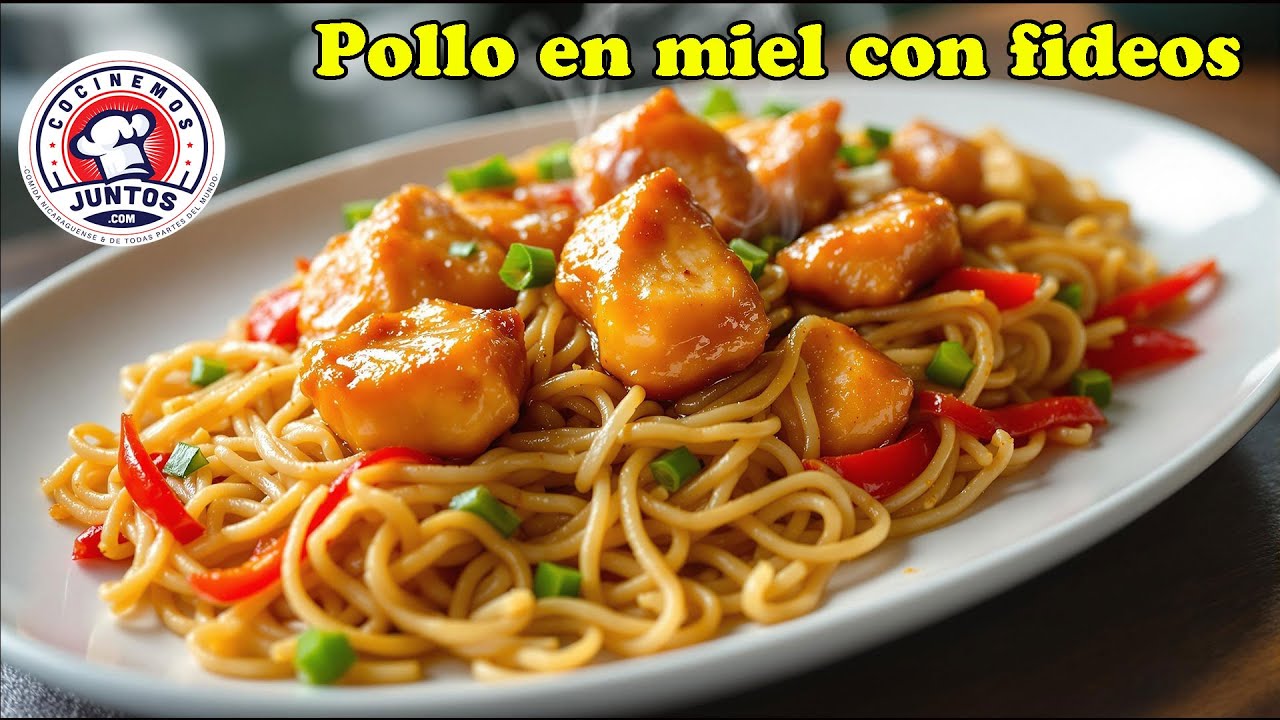 Pollo en Miel con Fideos: La Receta que Hará Bailar a Tu Paladar.