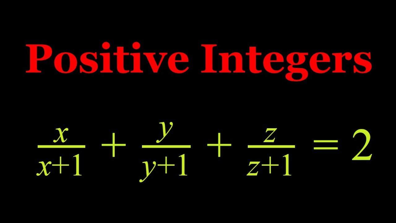 An Equation with Integer Solutions