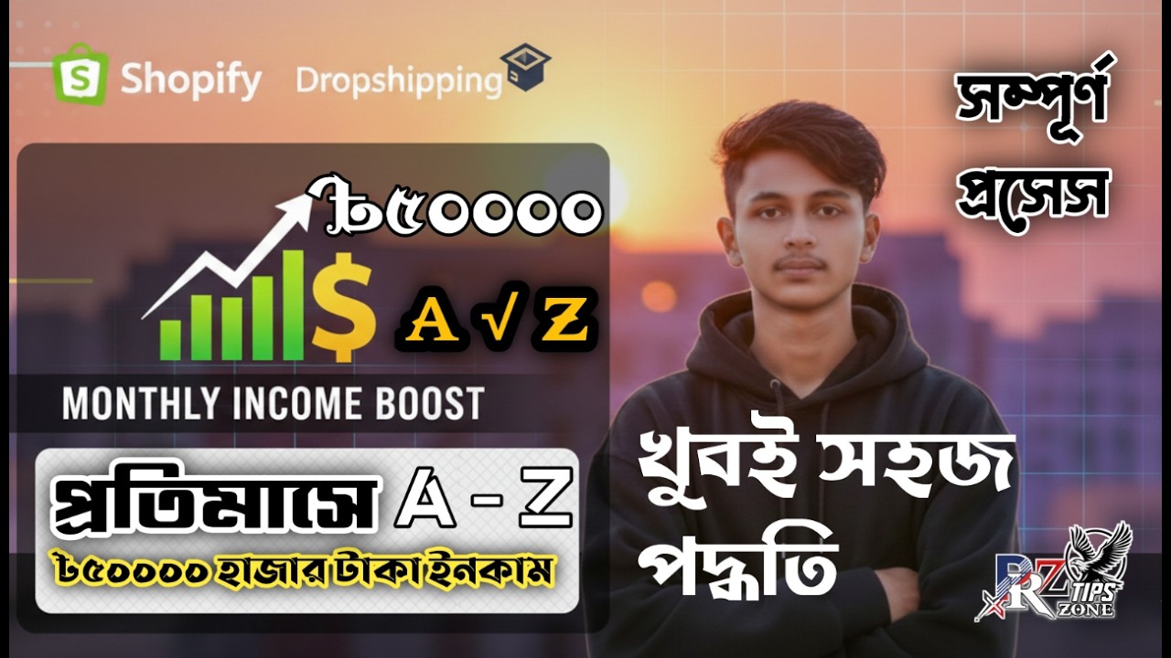 Shopify Dropshipping A-Z সম্পূর্ণ প্রসেস | মাসে ১,৫০,০০০ টাকা ইনকাম? খুবই সহজ পদ্ধতি!  part 1/