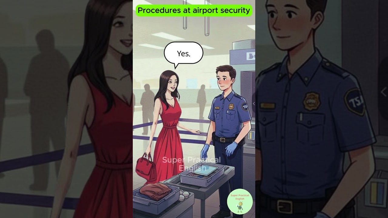 🛫 At the Airport: Security Checkpoints | Travel English #englishforbeginners