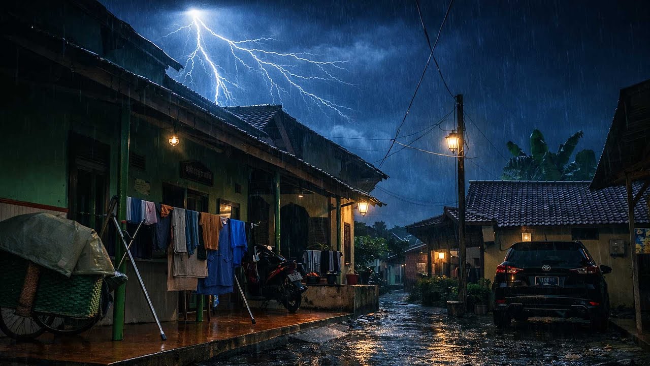 Fall Asleep in 5 Minutes ⛈️ Heavy Rain & Thunder on the Roof
