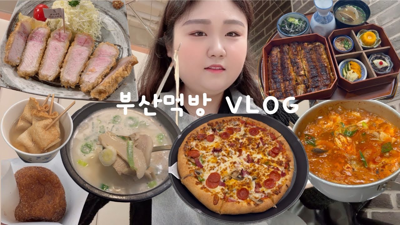 [부산 먹방 브이로그] 6년만에 간 부산 여행🌊 (톤쇼우, 해목, 이재모피자, 만만정, 이가네떡볶이, 수변최고돼지국밥, 한라산횟집)