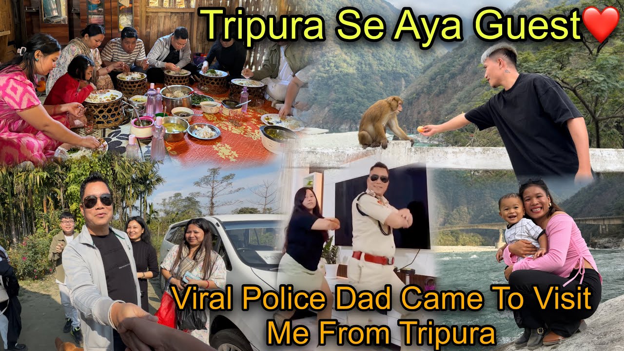  Viral Police Wala Dad Came To Visit Me From Tripura 😍 त्रिपुरा से आए मेहमान❤️ Mehmano Ko Ghaya✌️