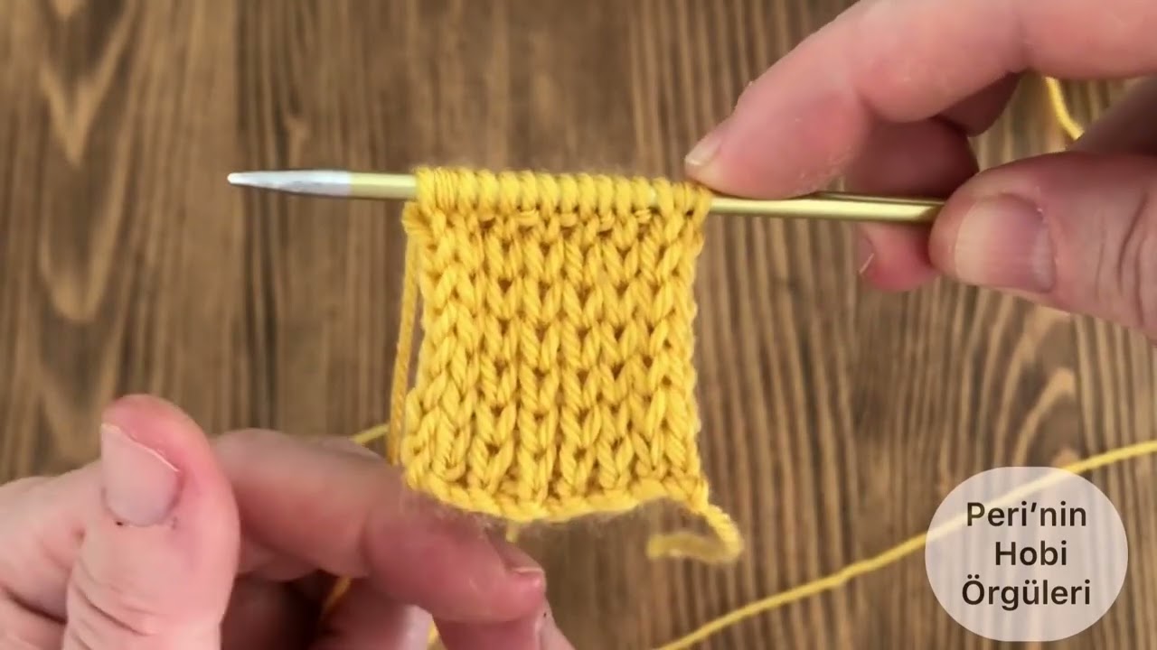 HAZIR LASTİK Tekstil tipi lastik &ouml;rg&uuml; textile type ribbing mesh pattern #PerininHobi&Ouml;rg&uuml;leri