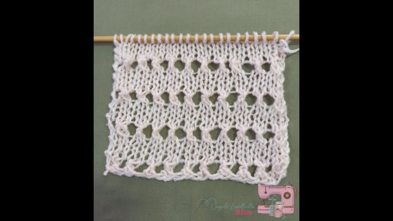 Punto traforato in rilievo ai ferri🧶Facile e veloce per tantissimi progetti