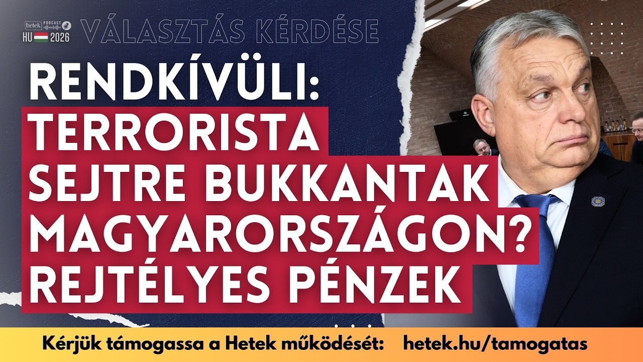Rendkívüli: Terrorista sejtre bukkantak Magyarországon? Rejtélyes pénzmozgások | Hírek