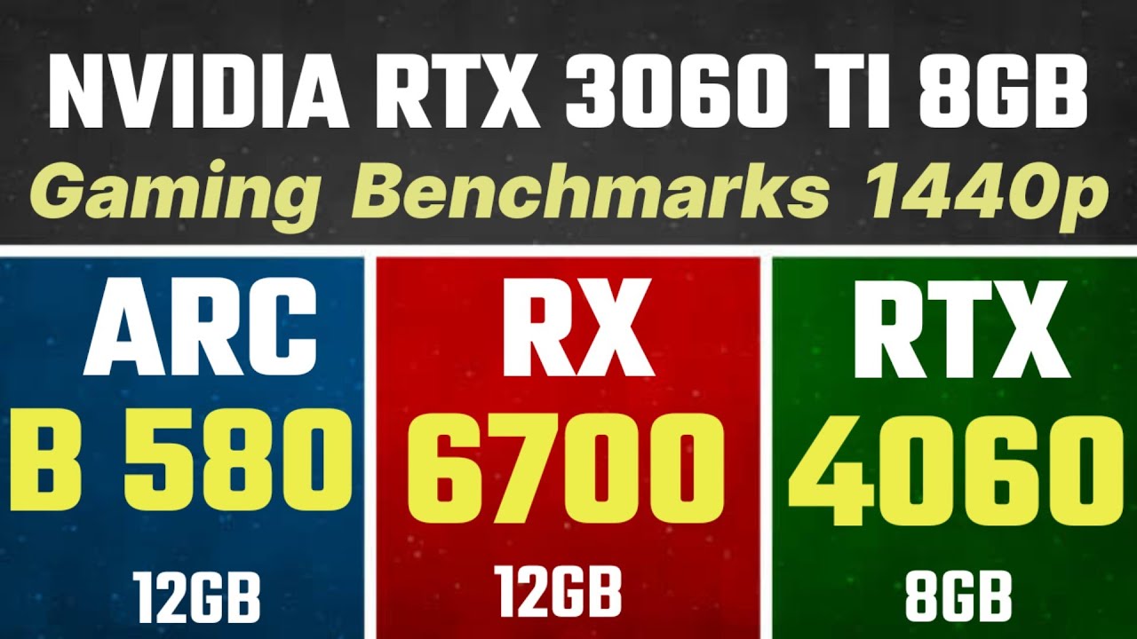 Тест производительности RTX 3060TI против RX 6700 против RTX 4060 против INTEL ARC B 580 против R...