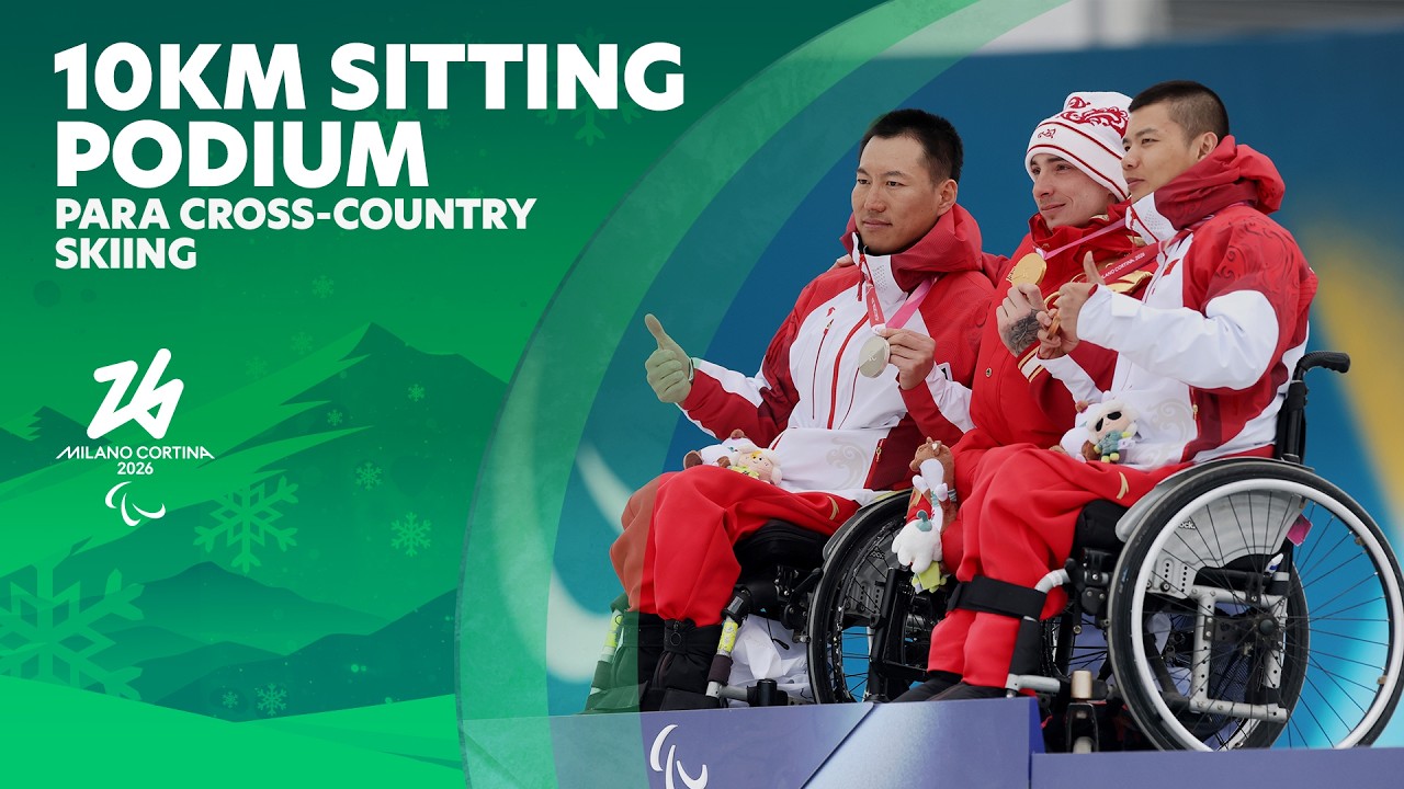 Церемония награждения 🏅⛷️ Паракросс среди мужчин, 10 км, сидячая дистанция | 11 марта | Милано-Ко...