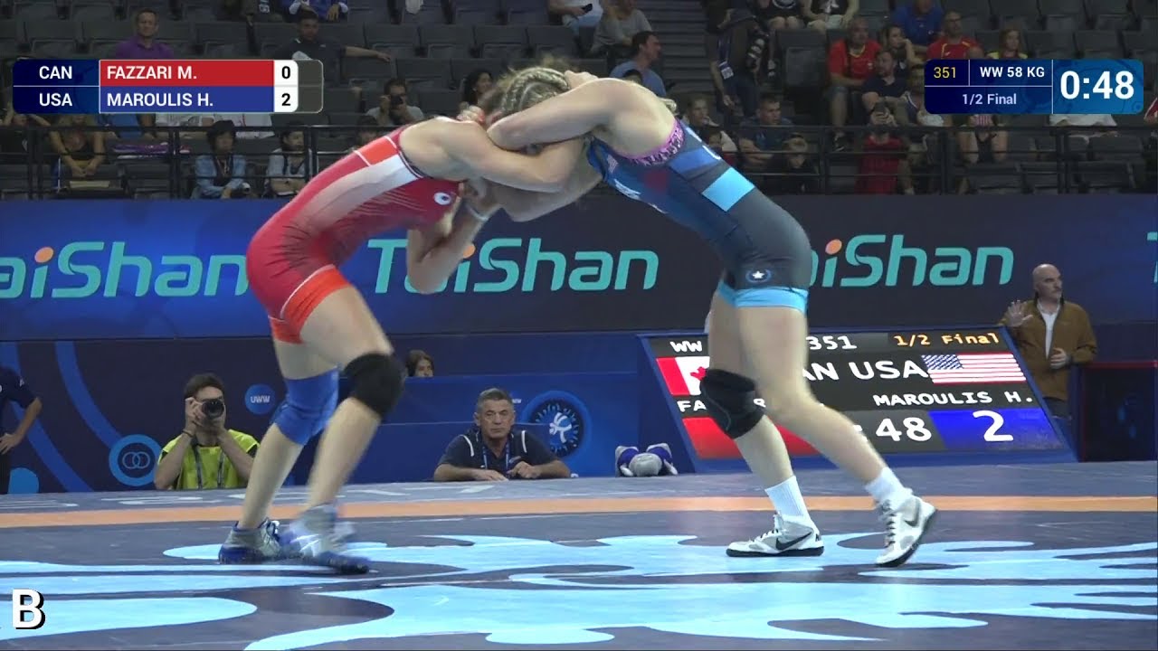 1/2 WW - 58 kg: Helen Maroulis (USA) df. M. FAZZARI (CAN) by VSU, 10-0