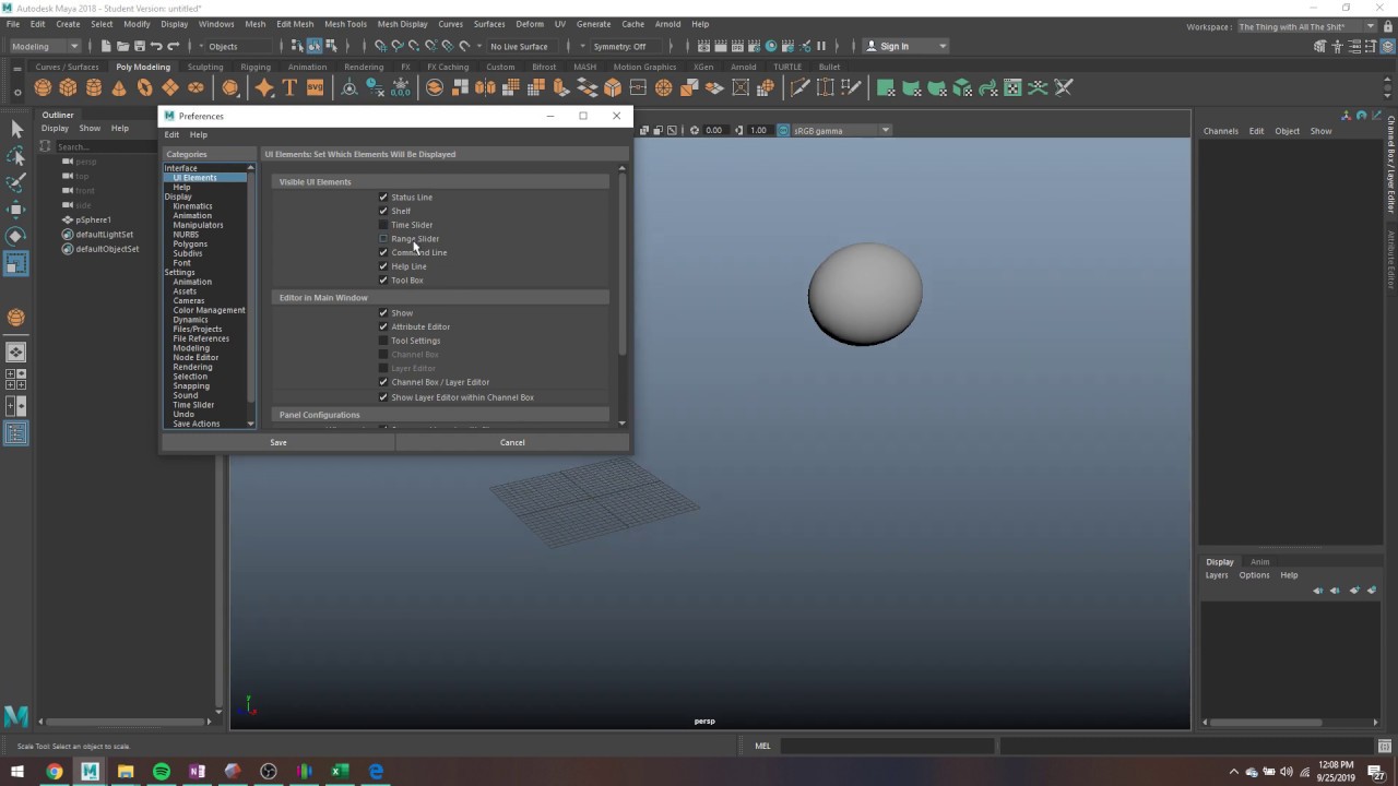 Maya Animation Basics 02 - Time Slider Overview