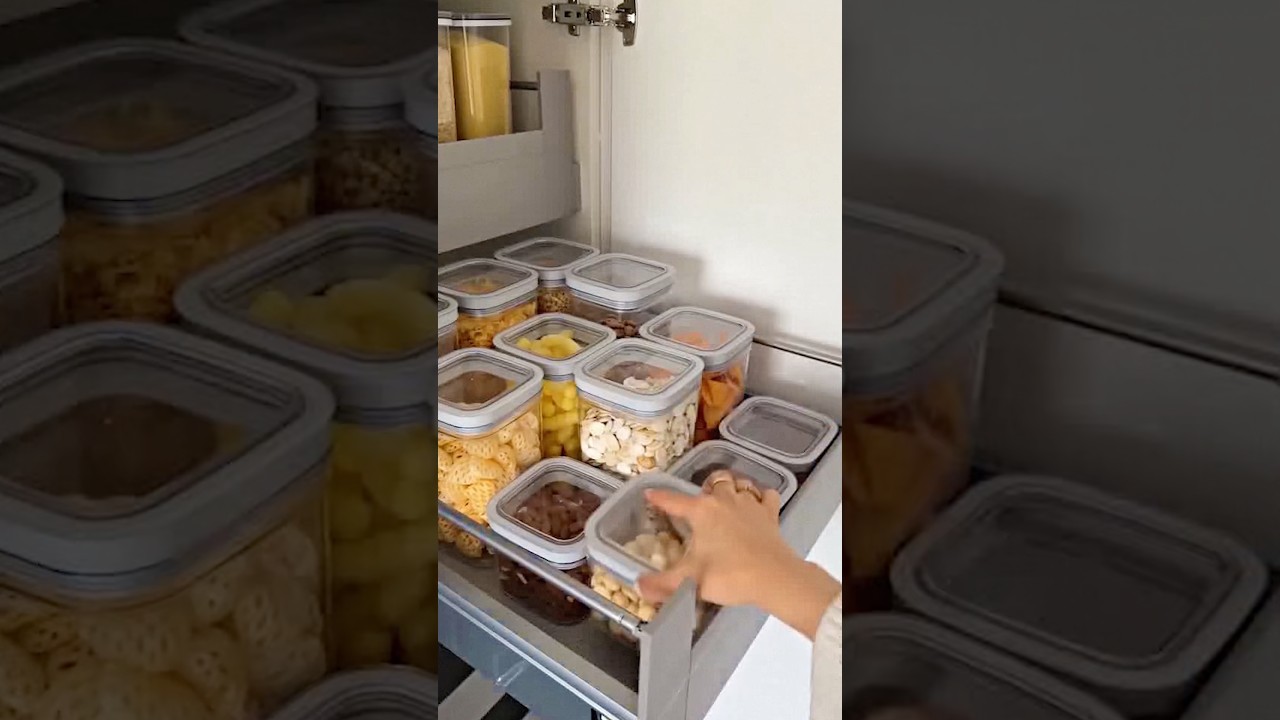 ASMR pantry restock🍠🥔🧅🥐#shorts #pantry #kitchen #satisfying #asmr