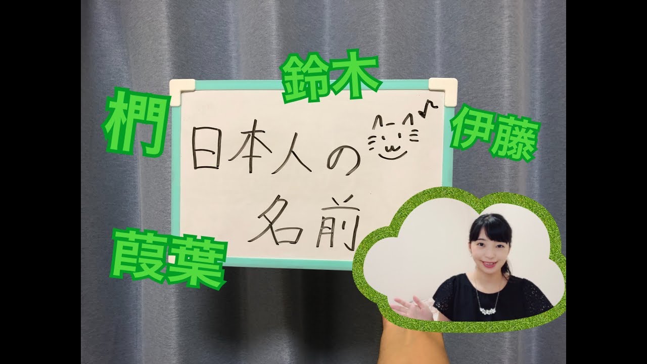 日本人の名前①～名字～(日本人的姓）