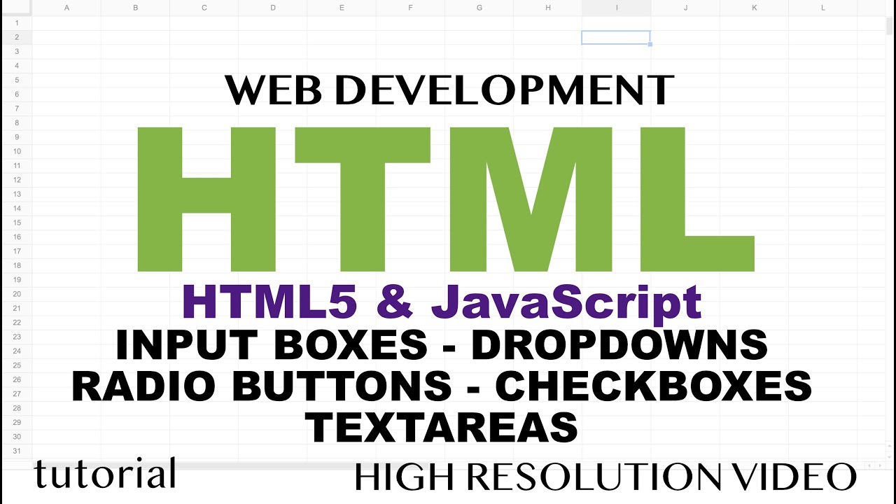 HTML - Input, Dropdown, Checkbox, Radio - HTML5 & JavaScript - Part 2