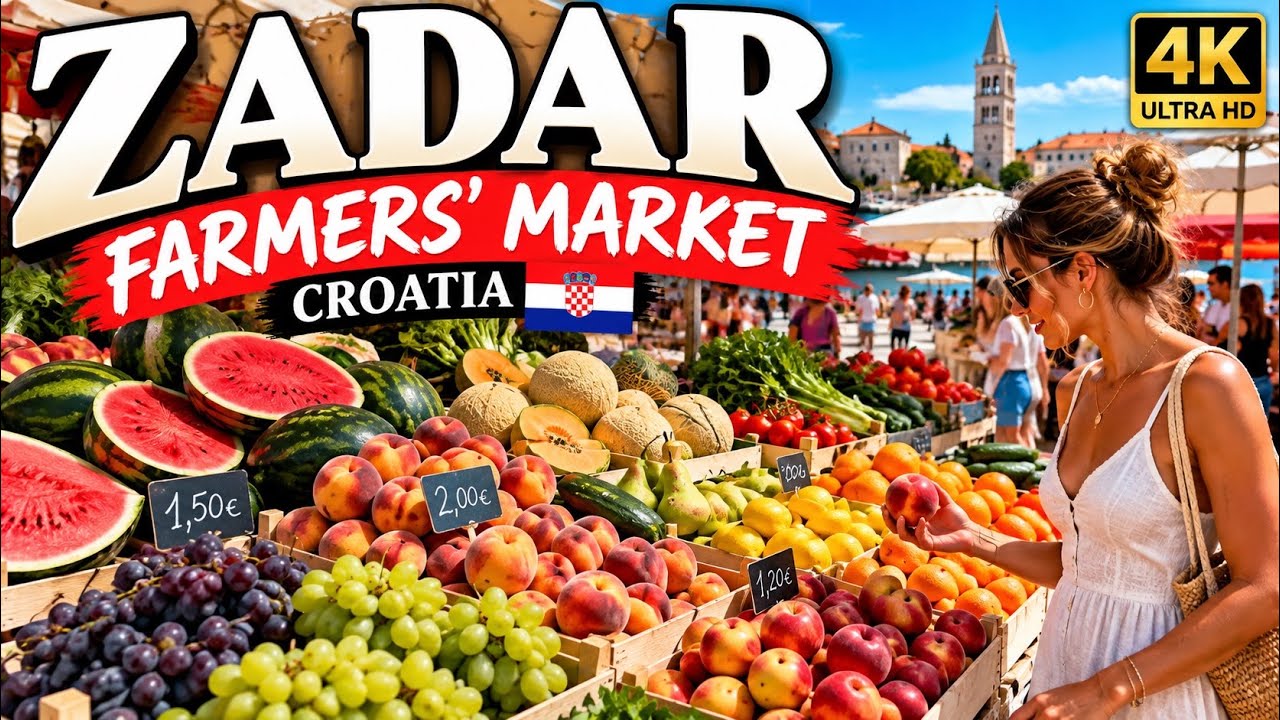 Traditional Farmers&rsquo; Market in Zadar 🇭🇷 Fresh Croatian Food & Local Prices!