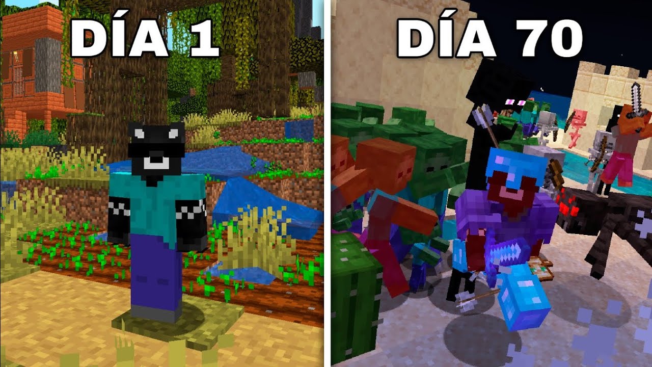 Sobreviví los 70 días MAS DIFICILES de MINECRAFT