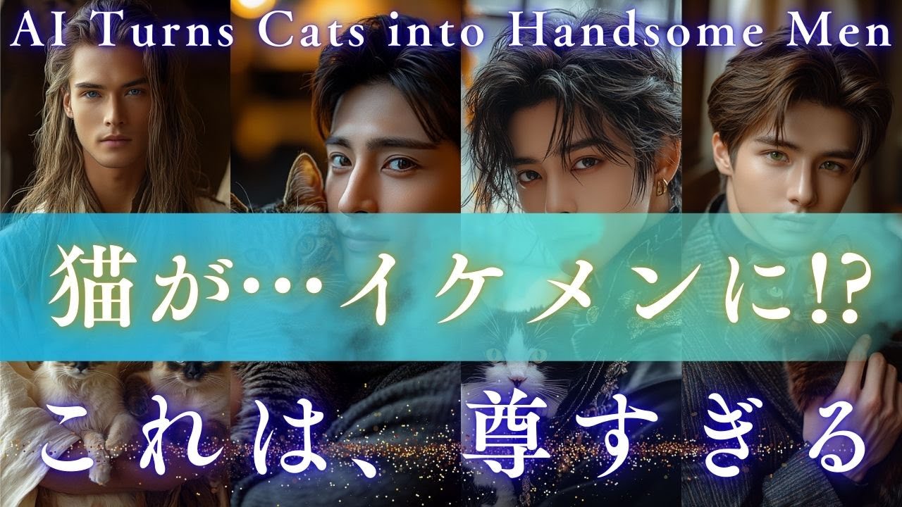 猫がイケメンになった世界｜AIが生み出す究極の癒しビジュアル【Cat Ikemen】What If Cats Were Handsome Men? | AI Cat Ikemen Visual Art