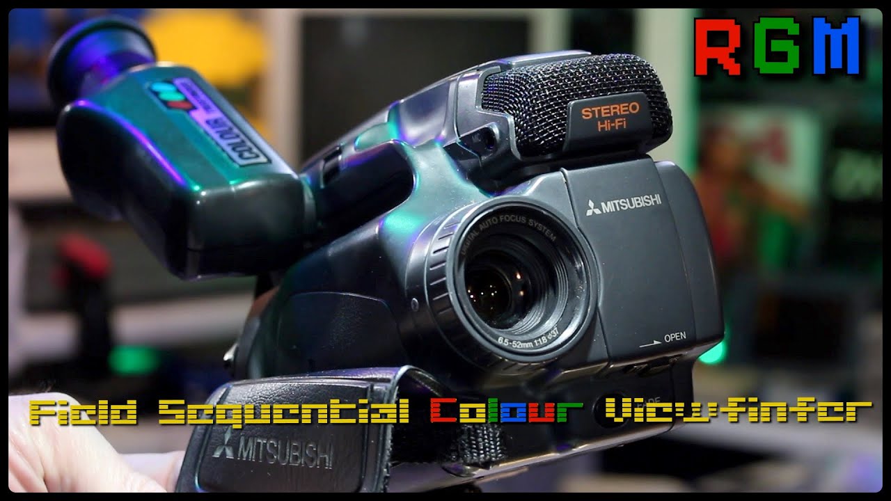 The MITSUBISHI HS-CX6 Camcorder from 1992 with a CRT Field Sequential Colour Viewfinder Does it work