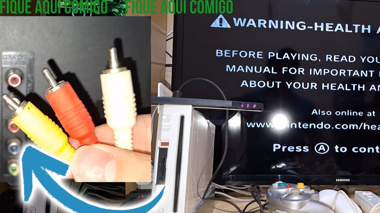COMO INSTALAR O NINTENDO WII NA TV PELO CABO AV NA ENTRADA COMPONENTE DA TV SAMSUNG