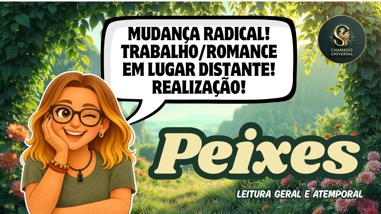 ♓ PEIXES • MUDANÇA RADICAL! TRABALHO/ROMANCE EM LUGAR DISTANTE! REALIZAÇÃO!