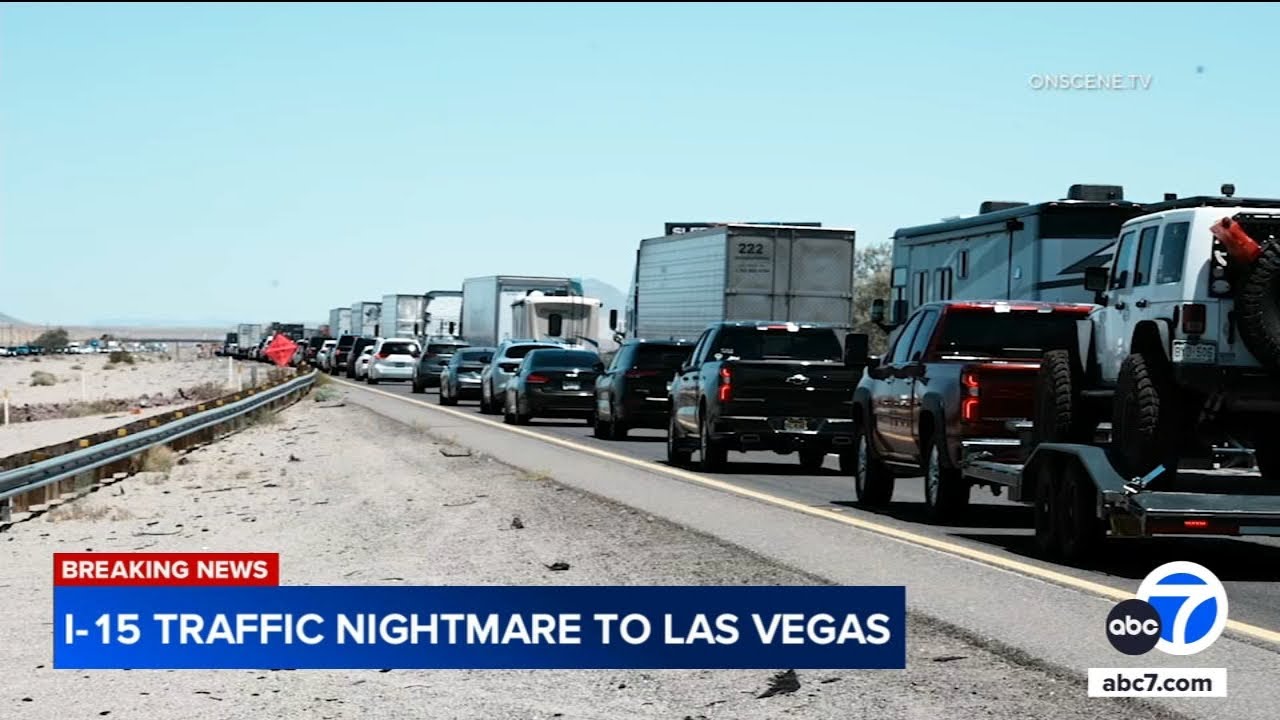 ‘Stuck with nowhere to go:' How a fiery crash caused a traffic nightmare for drivers going to Vegas