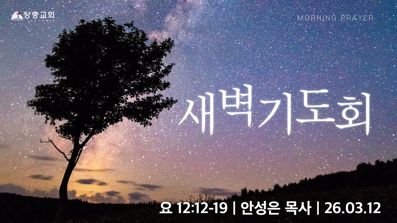 요 12:12-19 | 안성은 목사 | 26.03.12 | 새벽기도회 | 장충교회