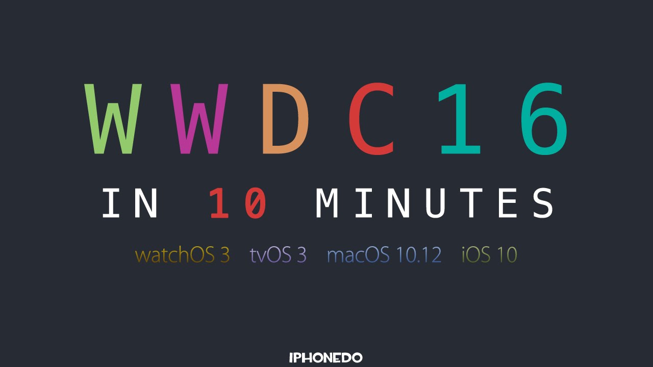 Apple &ndash; WWDC 2016 Keynote in 10 Minutes [4K]