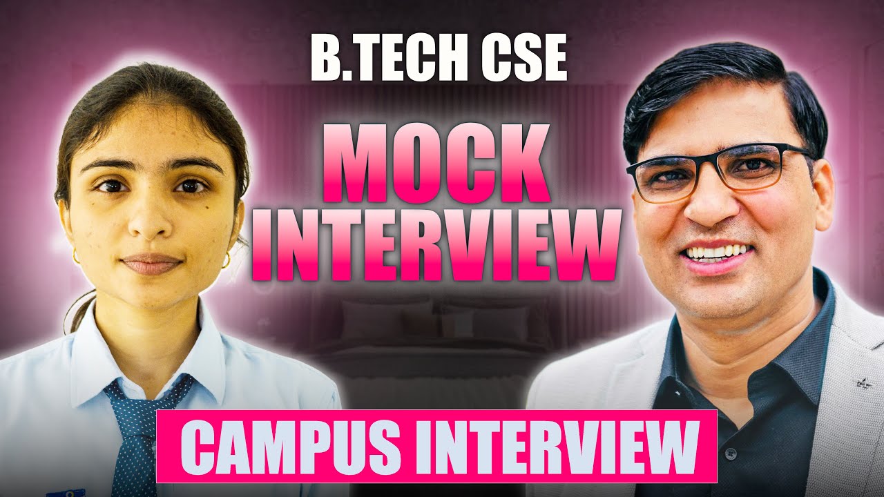 B.Tech CSE Campus Interview I Mock Interview I Campus Placements I Dr. Arvind Singh Pemawat