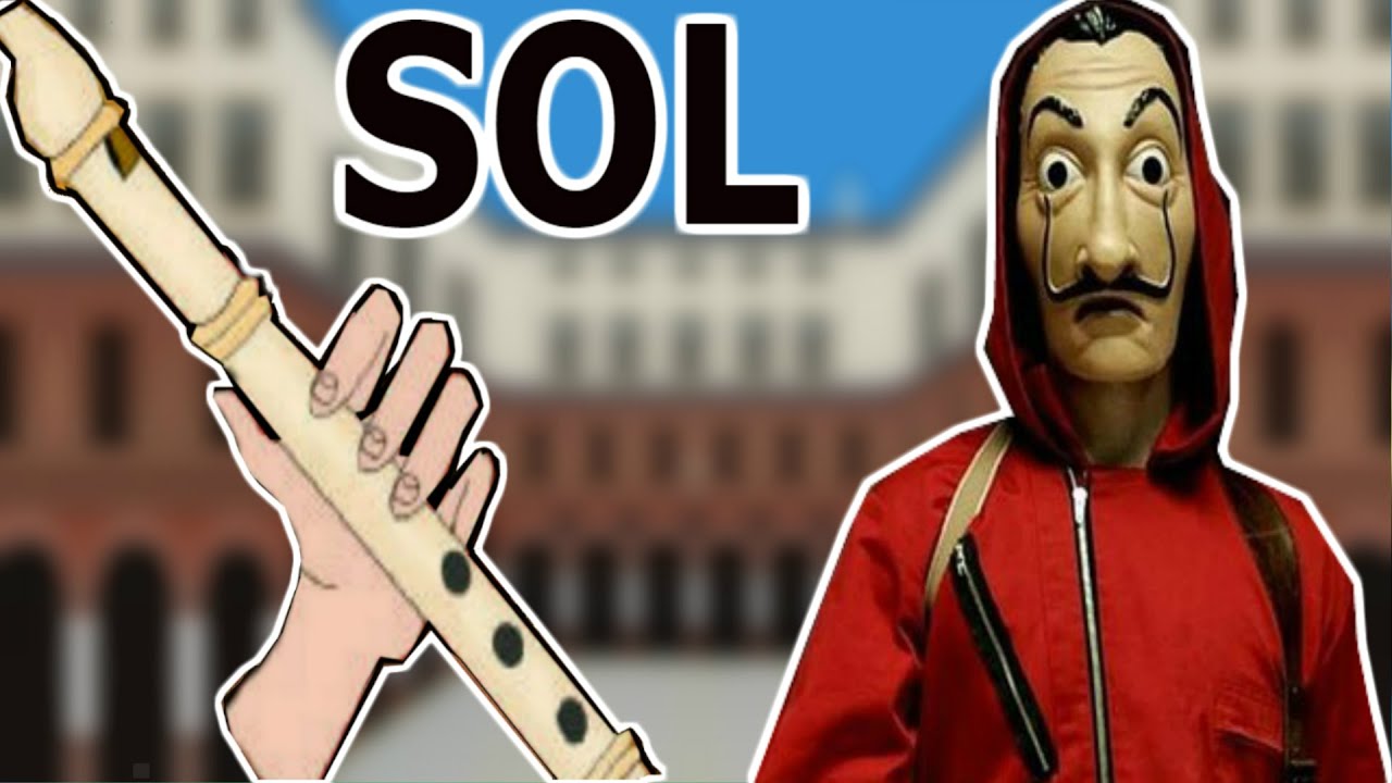 Bella ciao, flauta dulce fácil, tutorial con animación, la casa de papel, easy flute recorder