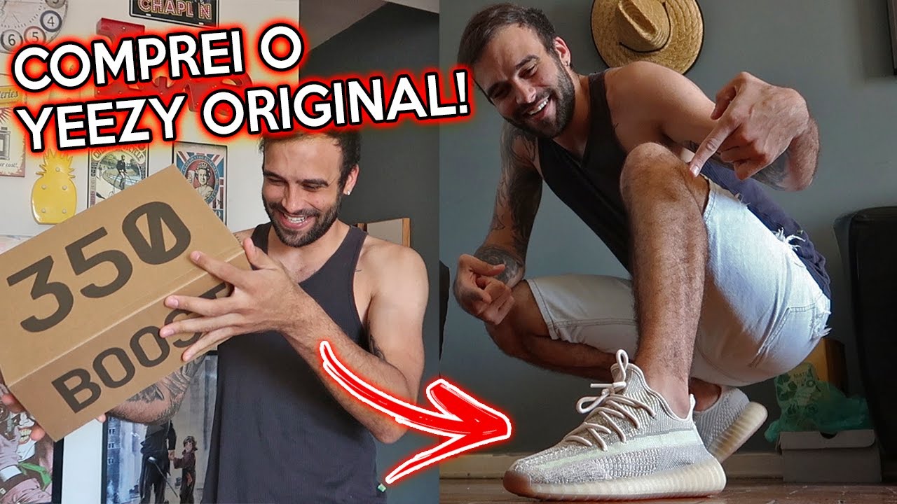 FINALMENTE COMPREI UM YEEZY ORIGINAL! (YEEZY BOOST 350 v2 CITRIN) + UNBOXING