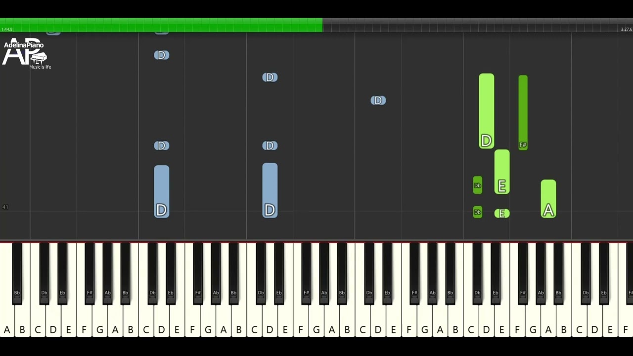 A-ha - Crying In The Rain | Adelina Piano synthesia tutorial