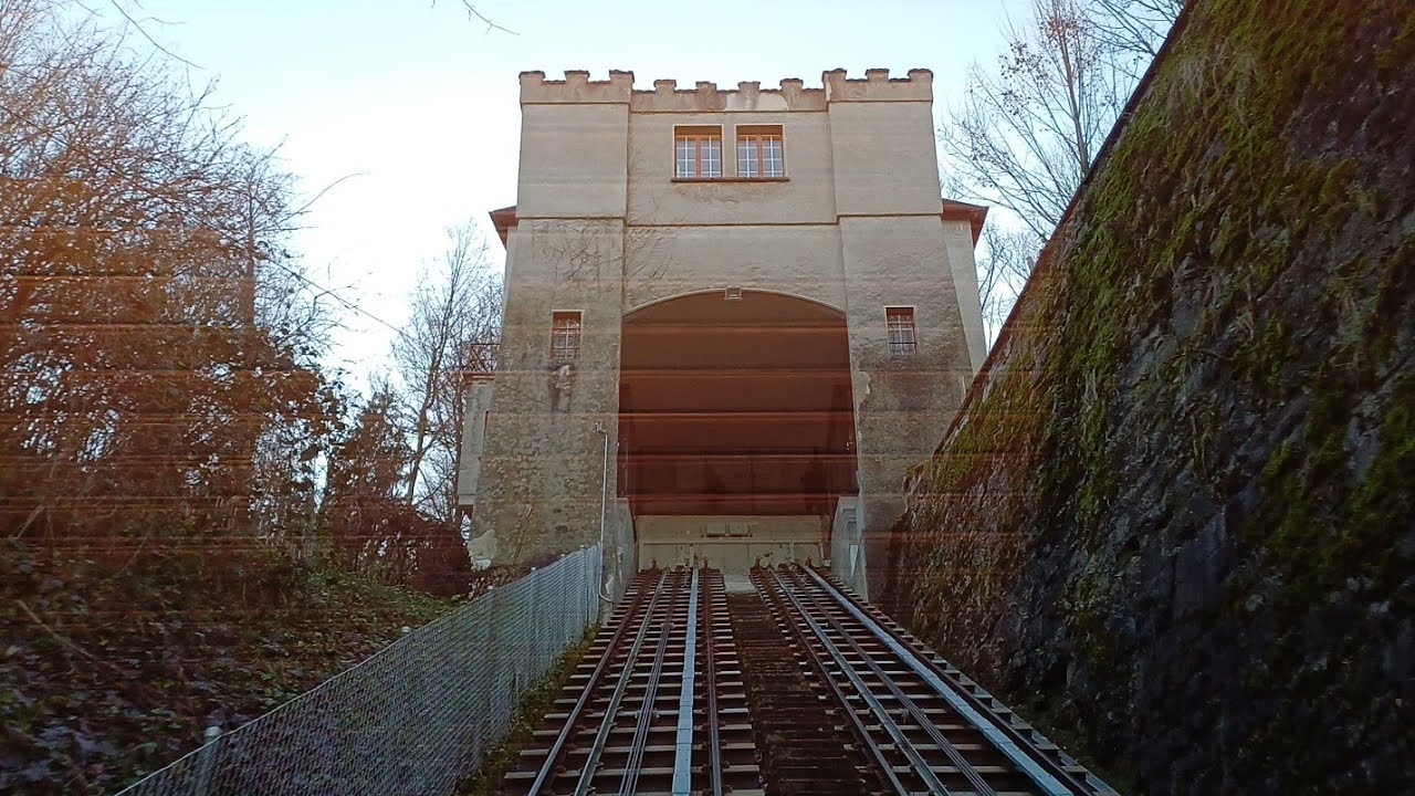 Switzerland's Historic Château Gütsch Funicular.