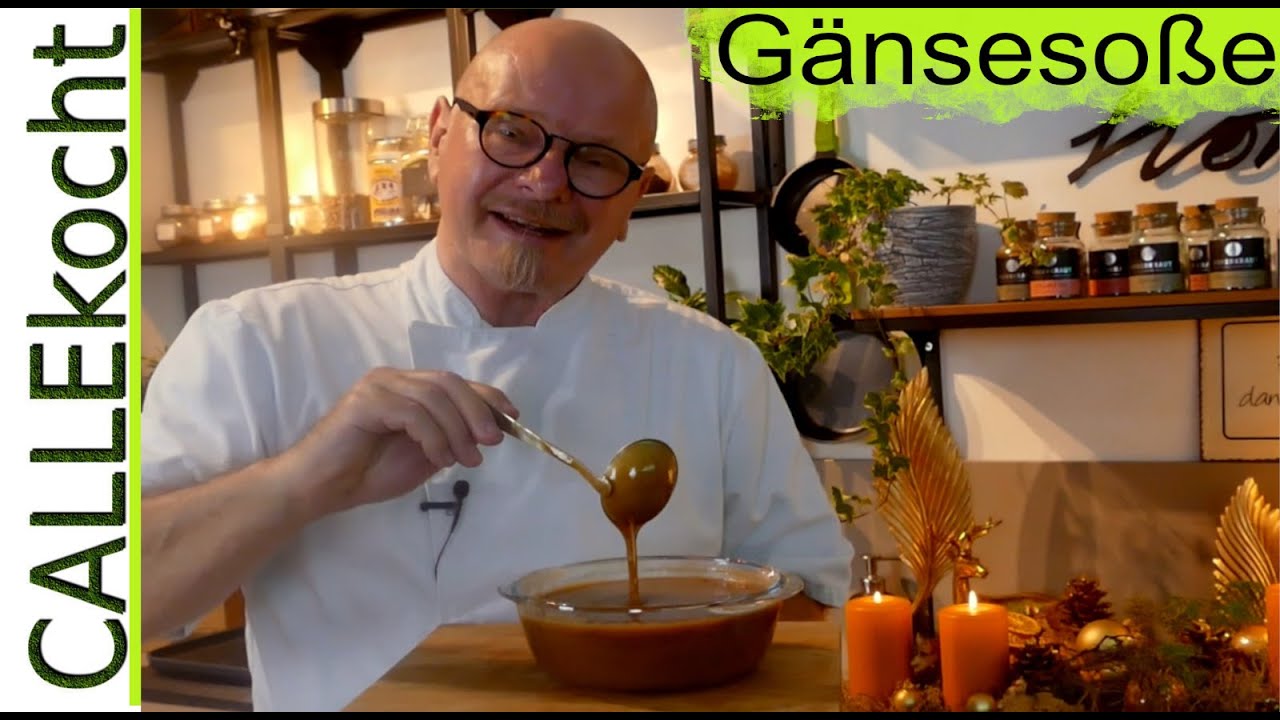 Braune Soße zum Gänsebraten kochen. Anleitung und Rezept