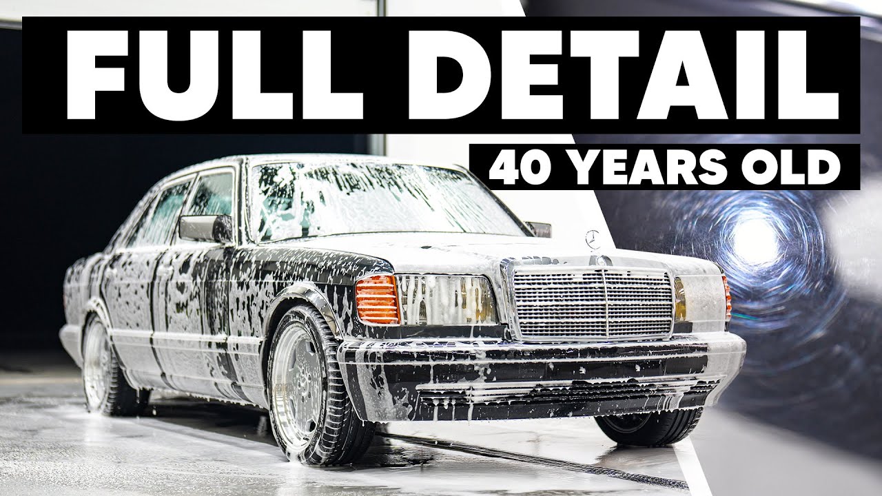 Cleaning a 40 Year Old Mercedes 280SE - Wash, Polish & Wax