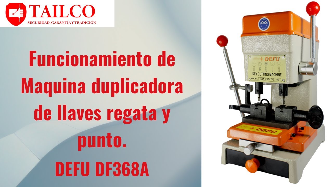 Funcionamiento de la maquina duplicadora de llaves DF 368A