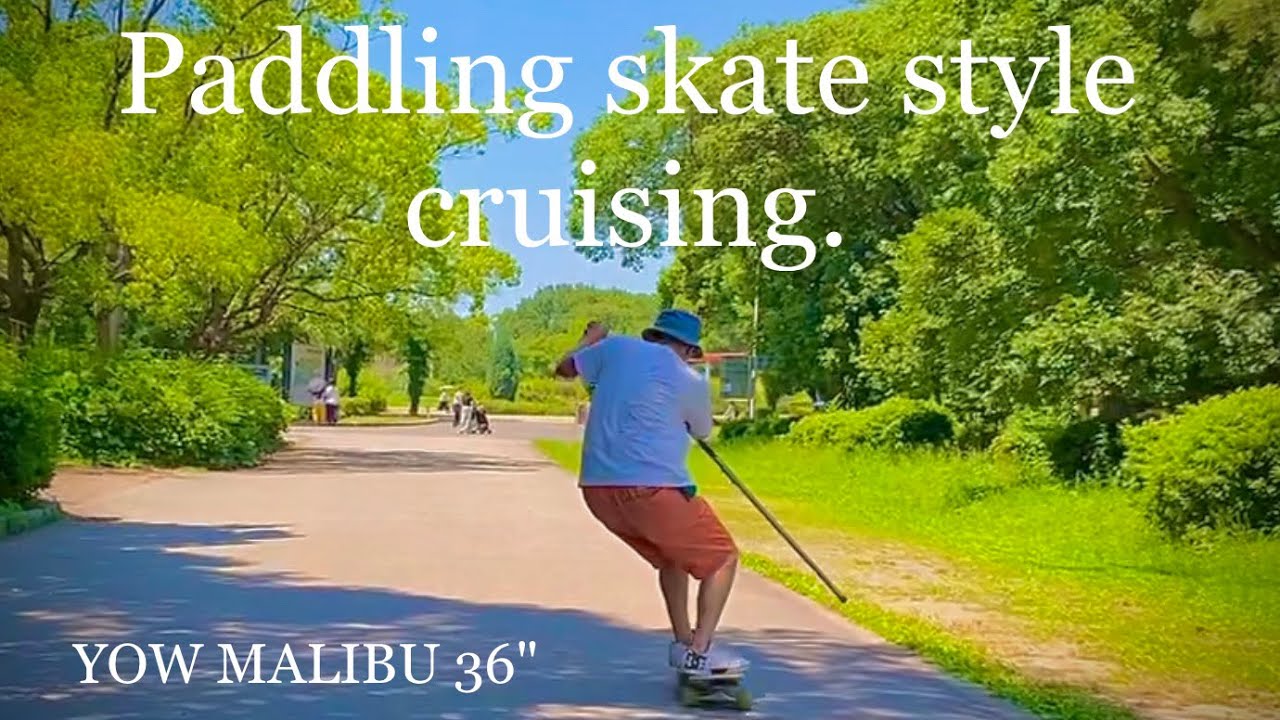 Paddling skate style cruising🛶🏄🏖🌴#skateboard #surfskate #paddlingskate #paddleskate #yow #malibu