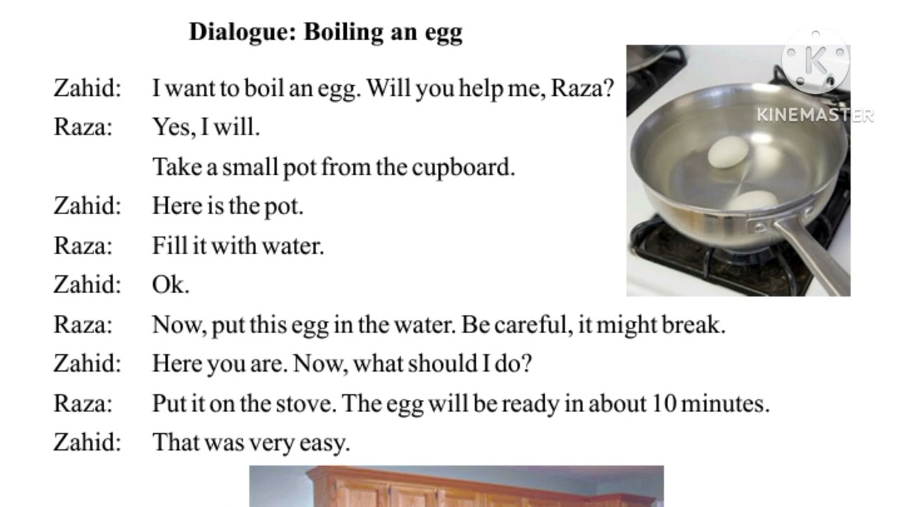 Unit.1 || Health and Cleanliness || Dialogue: Boiling an egg || Class Four || English|| Urdu Medium.
