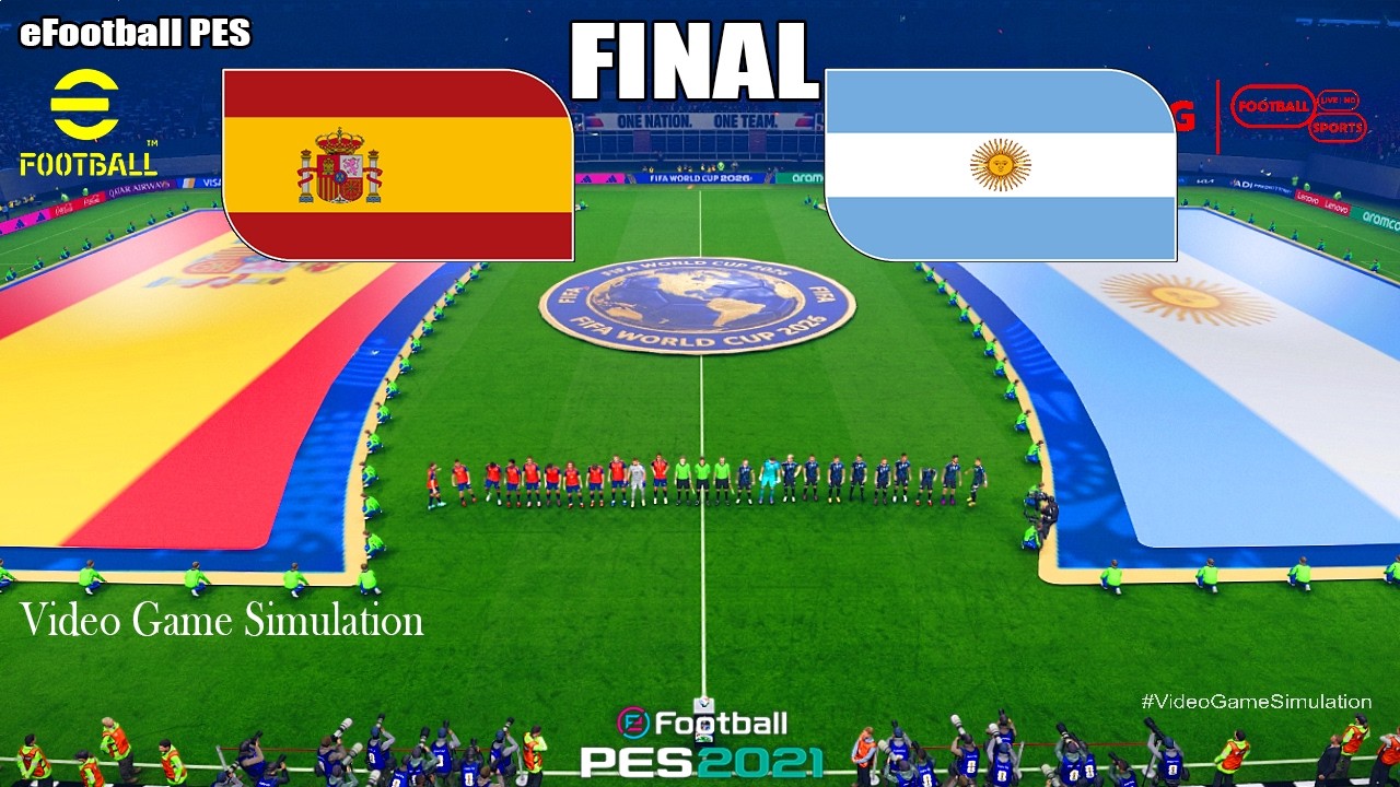 Spain vs Argentina | Final World Cup 2026 Simulation & Prediction | eFootball PES 2021 Gameplay