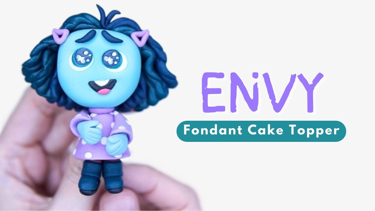 How to make ENVY | INSIDE OUT Theme | Fondant Cake Topper