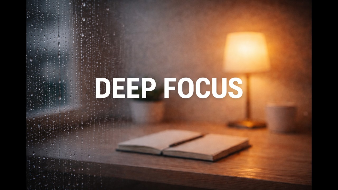 NO BEATS • Deep Focus — Rainy Window Study Music (Felt Piano Ambient)