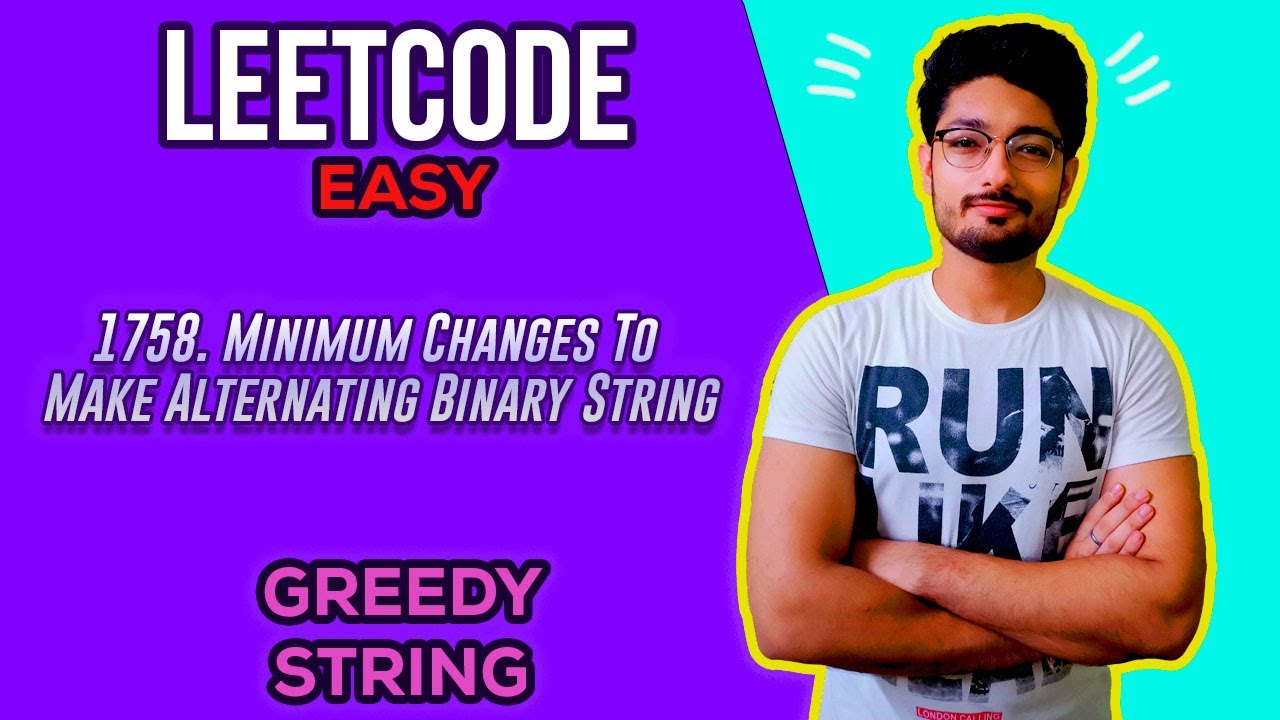 1758. Minimum Changes To Make Alternating Binary String | LEETCODE EASY
