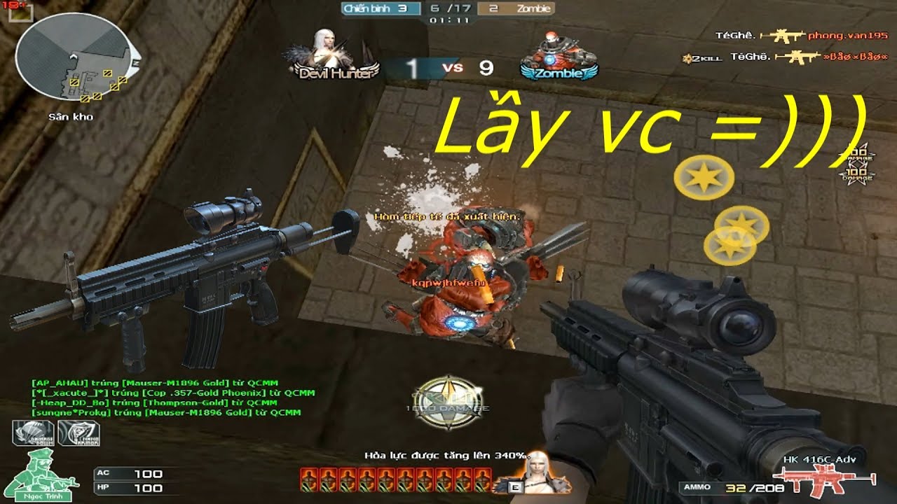 [ Bình Luận CF ] HK 416C-Adv - Tiền Zombie v4