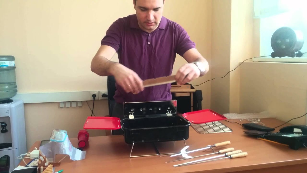 Барбекю и электрошашлычница 2 в 1
