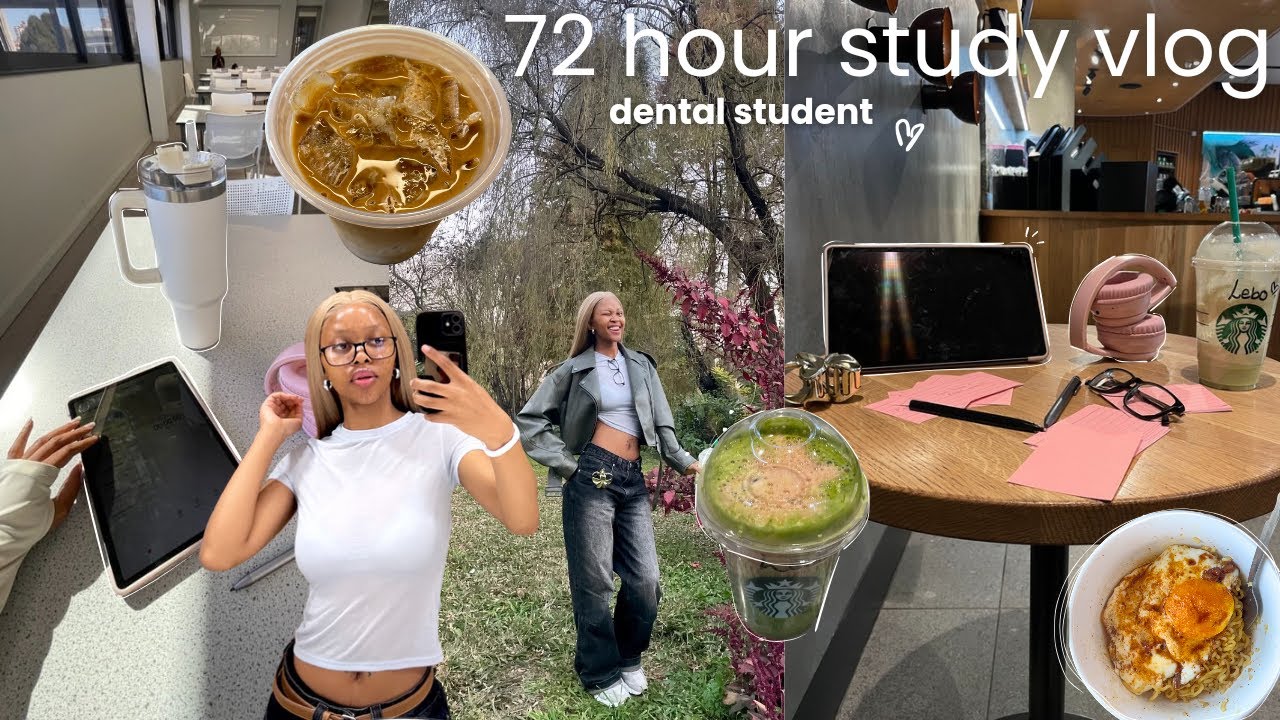 Uni vlog: Dental school 🦷 cafe study date ☕️ mini haul👛 studying for my midterms 📚